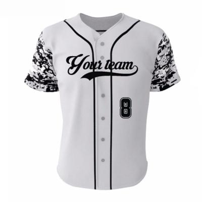 China Best Camouflage Team Antibacterial Baseball Jersey Best Selling High Quality Baseball Jersey Custom for sale