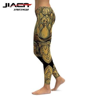 China Wholesale custom antibacterial nylon spandex printed private label sexy yoga pants for sale