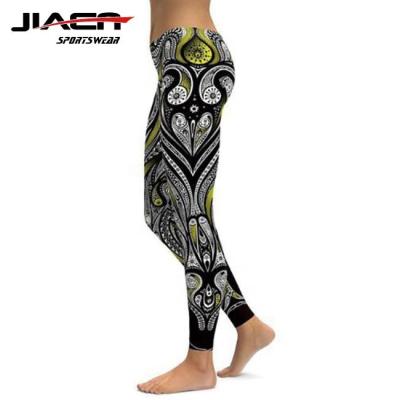 China Wholesale Customized Antibacterial Tight Sublimation Yoga Pants Gaiters Women for sale