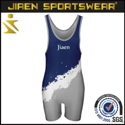 China Custom Digital Print Wear Youth Professional Wrestling Wrestling Singlet WS181021-L128 for sale