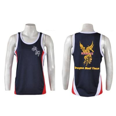 China Mesh Dri Fit Breathable Quick Dry Custom Design Dragon Boat Vest Dragon Boat Shirt for sale