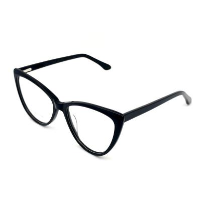 China Trend Export Europe Cat Eye Fashionable Square Full Rim Acetate Ladies Optical Eyewear for sale