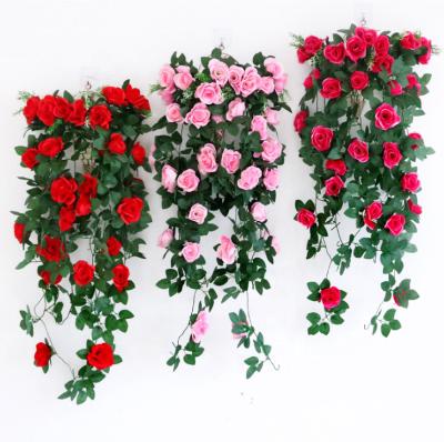 China CLASSIC Artificial Rose Vine Plant Plastic Plant for sale