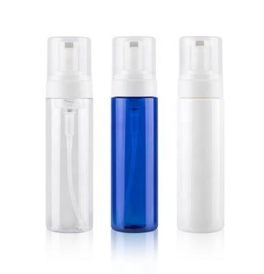 China Personal Care Plastic Cylinder 100ml 150ml 200ml Foam Pump Bottle For Facial Cleanser for sale