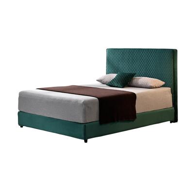 China Storage Custom Luxury Green King Size Purple Leather Upholstered Beds for sale