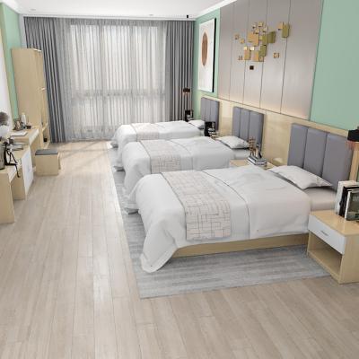 China 4 Star Bedroom Eco - Friendly Modern Wooden Storage Beds Wood And Fabrics King Size Bed For Hotel for sale