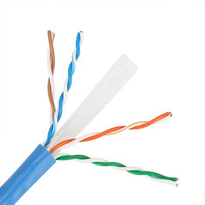 China Computer Networks UTP Lan Cable 1000FT 305M 4pair Twisted Ethernet Data Cat Cat6 6 Network Indoor Solid Pure Copper Cable for sale