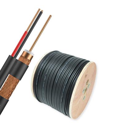 China Telecom Security Surveillance RG59 Power CCTV Camera RG59 2c Communication Cable 305m Drum RG59 2c RG59 Siamese Coaxial Cable With Power for sale