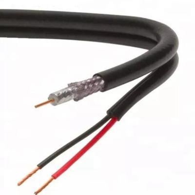 China Telecom Security Surveillance Manufacturer RG59 2C With Power CATV Coaxial Cable CCTV Siamese Cable RG59+2DC Coax RG59 With Communications Security Cable for sale