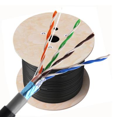 China Lan Cable 305m Underground CAT5 Network UTP Direct UTP Twisted Pair Outdoor Cable Lan Cable 305m Double Jacket Burial Network for sale