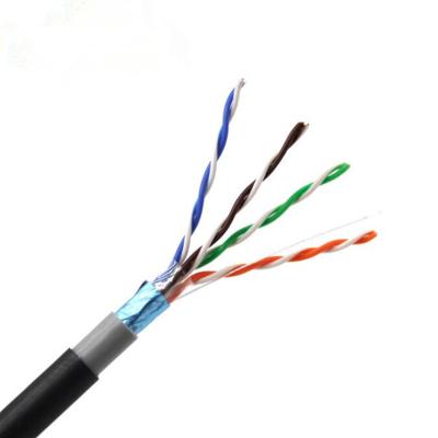 China Computer Networks PVC/PE 23awg 100/305m Twisted Pair Per Roll FTP CCA CU Copper Communication Cable Outdoor FTP Cat5e Lan Cable for sale