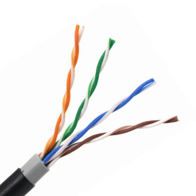 China Computer Networks Ethernet Cable Cat5 UTP Cat5e Outdoor Copper 24AWG Double Jacket PVC PE Cat 5e CFTV Network CAT 5 LAN Cable for sale