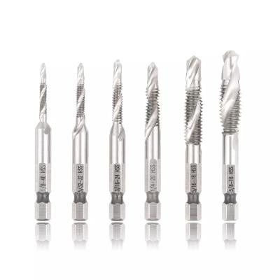 China Combines drill bit HSS Screw Drill Tap set 6pcs the drill bit set for drilling tapping and countersinking for sale