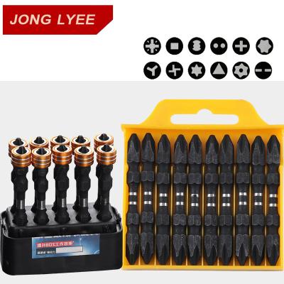 China PH SL PZ HEX TORX JONGLYEE double end phillips driver bit magnetic screwdriver bit sets for cordless bit for sale