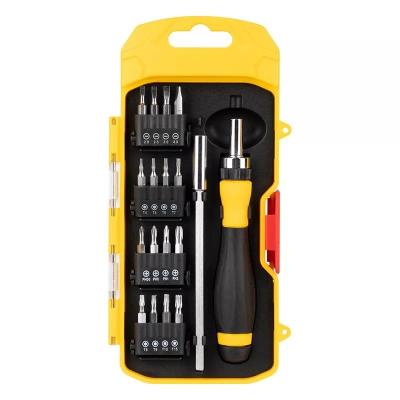 China Plastic 18 Pieces Precision Screwdriver Set with Bits and Ratchet Screwdriver and Magnetic Extension Bar for Mobile Phone Repairing for sale