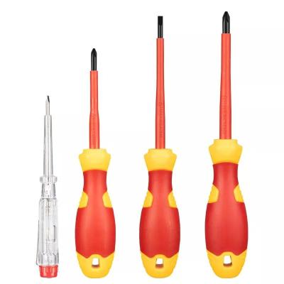 China Insulating screwdriver 3 Pieces VDE Insulating screwdriver and1pc electric measuring pen for sale