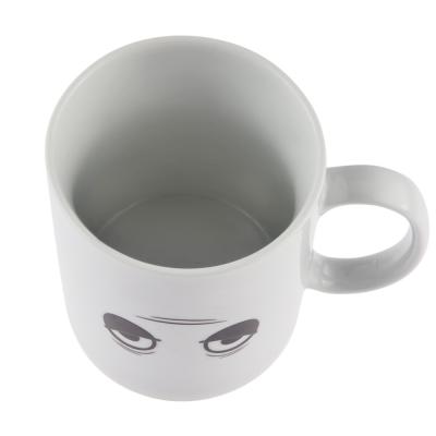 China UCHOME Disposable Magic Tired Eyes Awaken Color Changing Hot Sensitive Porcelain Mug Cup for sale