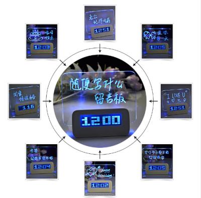 China ABS UCHOME LED Message Table Alarm Clock / LED Glowing Electronic Alarm Clock for sale