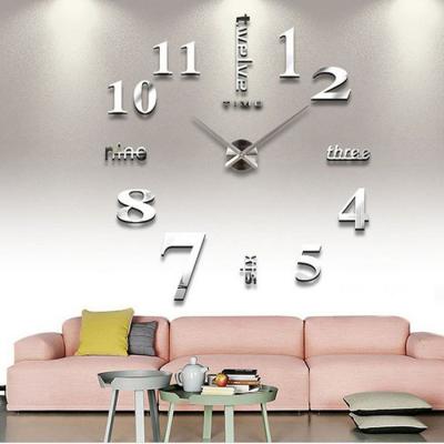 China UCHOME DIY Large Acrylic Sticker 3D Wall Clock Large Size Interior Ministry Decor 3D Wall Clock 120*120cm for sale