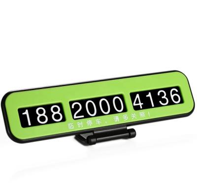 China Durable Plastic Temporary Car Parking Card Phone Number Card Plate for sale