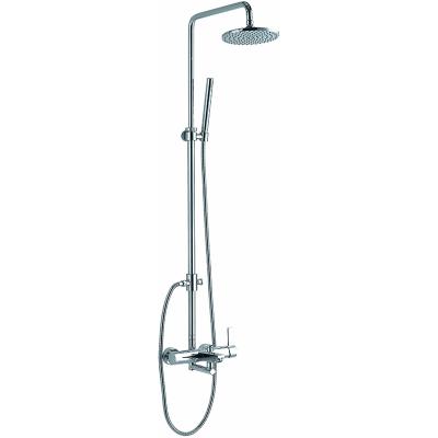 China With Luxury Round Slide Bar Bath Shower Mixer Tap With Rain Shower Set for sale