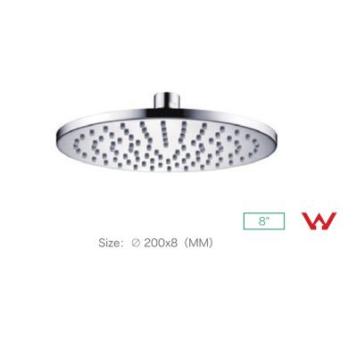 China Without Diverter 8 Inch Solid Brass Bathroom Accessories Parts High Pressure Round Shower Head for sale