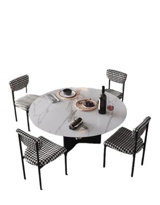 China Round Dining Table (The Other) Modern Light Adjustable Italian Luxury Household Combination Chair Dining Table Dish Rock Dining Table en venta