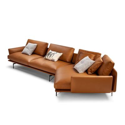 Κίνα Modular Modern Minimalist Living Room Leather Sofa Set Office 1+2+3 Kearns Lightweight Luxury Sofa προς πώληση