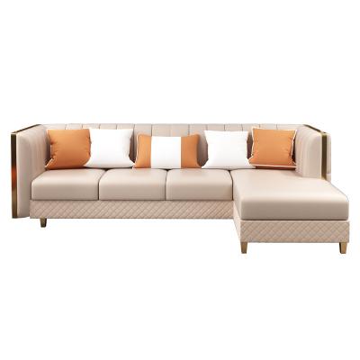 China Sofa Set Furniture Cowhide Simple Living Room Leather Sofa Set Family Villa Living Room Leather Sofas for sale