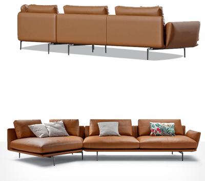 중국 Modular Italian Modern Small Apartment Living Room Designer Kearns Leather Sofa Simple Lightweight Luxury Furniture 판매용