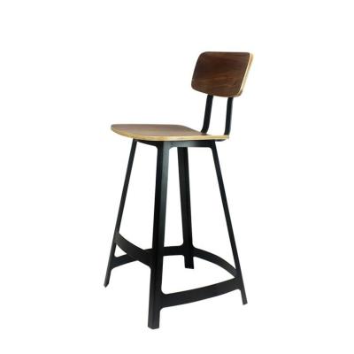 중국 Industrial Hot Selling Wholesale Furniture Dining Bar Stool Metal Bar Chair Wooden Counter Height Stool 판매용