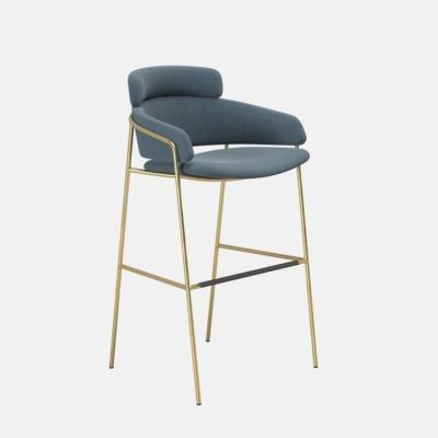 中国 Modern Design Gold Metal Chairs Custom Frame Metal High Bar Chair Shiny Stain Steel Bar Stools 販売のため