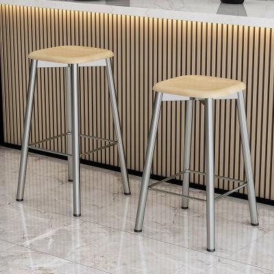 中国 Modern Commercial French Italian Cafe Restaurant Design Style Solid Wood Modern Custom Bar Stool Counter High 販売のため