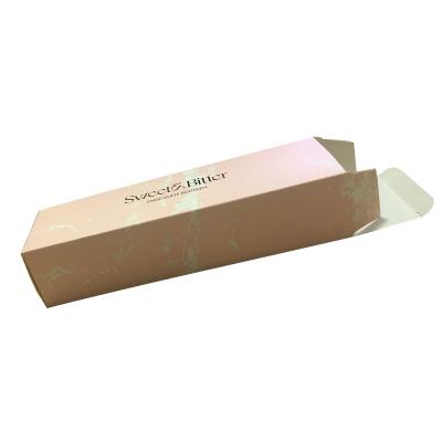 China Recycled Materials Fashion Hot Rose Gold Stamping Food Boxes 6/12 Pack Chocolate Packaging With Plastic Tray Paper Box for sale