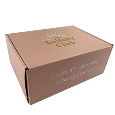 China Handmade Custom Rose Gold Logo High Quality Mailing Boxes Announcement Shipping Boxes For Courier Packing for sale