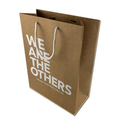 China Recyclable Custom Luxury Kraft Paper Bag Shopping Large Paper Bag for sale