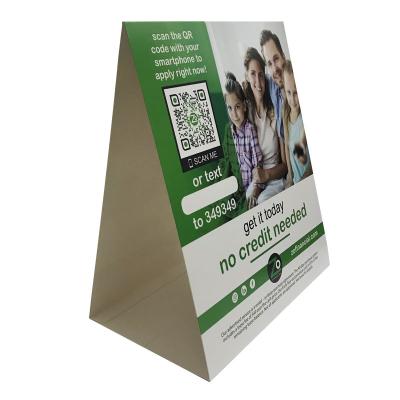 China New 350 Gsm Materials Recycled Announcement Card Printing Paper Card Creative White Table Paper Custom Holder Recycled Packaging Boxes for sale