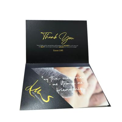 China New Europe Hot Custom UV Printing Thank You Support My Business Fancy Paper Card Birthday Vouchers Cards With Luxury Envelope for sale