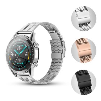 China Fast Version Five Stainless Steel Beads Watch Band Metal Buckle Replacement Fastener For Samsung Universal 20/22MM for sale