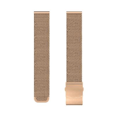 China 304 Stainless Steel Rose Gold 14mm 304 Mesh Milanese Loop Replacement Straps For Samsung Watch Band Universal 0.6mm Wire Diameter for sale