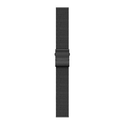 China 304 Stainless Steel 22mm Black 304 Mesh Milanese Loop Replacement Straps For Samsung Watch Band Universal 0.6mm Wire Diameter for sale