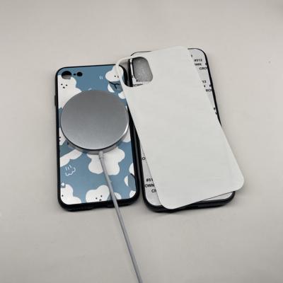 China Wholesale Customization Blank Sublimation Magnetic Case For iPhone 12 Pro Max With Circle Filling for sale