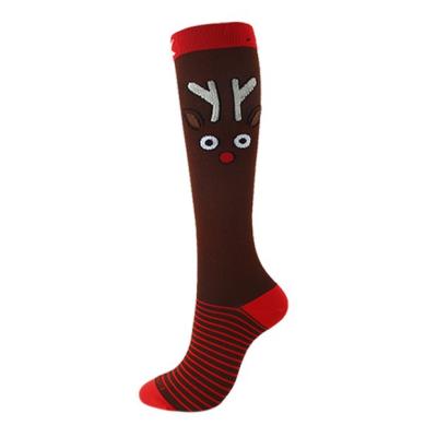 China Breathable Logo Breathable Leg Compression Socks Custom Sports Sock Christmas Socks Mens for sale