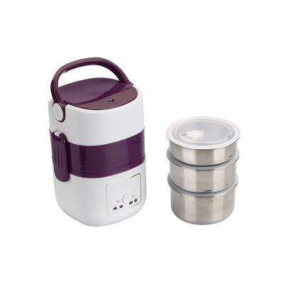 China Heatable Electric Lunch Box Surround Metal Materials High Effcience Heating Lunch Box for sale