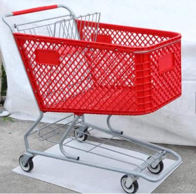 China Unfolding Supermarket Shopping Trolley Carts For Sale for sale