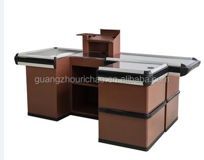 China Antirust Supermarket Counter Cashier Desk , Supermarket Checkout Counter Equipment , Grocery Counter for sale