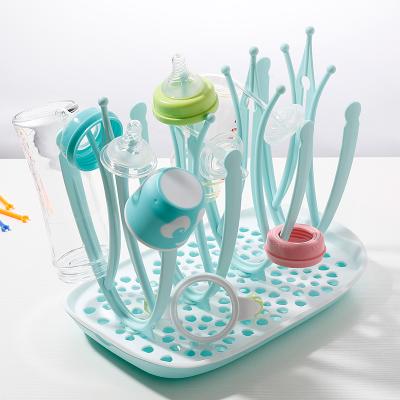 China PP Travel Baby Milk Bottle Drying Drain Rack Storage For Baby Bottles Drying Rack Holder for sale