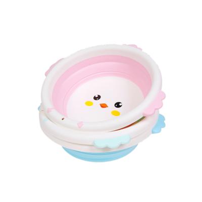 China Wholesale Eco-Friendly Sustainable Plastic Sculpturee Lightweight Portable Cute Whale Baby Wash Basin for sale