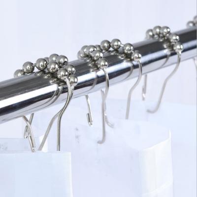 China Wholesale Rust Proof Stainless Steel Rust-Resistant Ring Shower Curtain Hooks For Bathroom Shower Rods Curtain Rings for sale