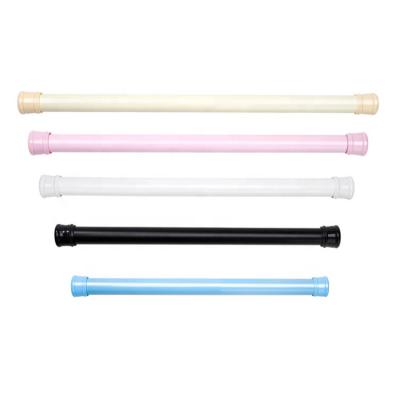 China Bathroom Stretch Bar Adjustable Metal Spring Rod Pole Tension Trolley 50/60/80/100/120 cm Bathroom Shower Curtain Rods for sale